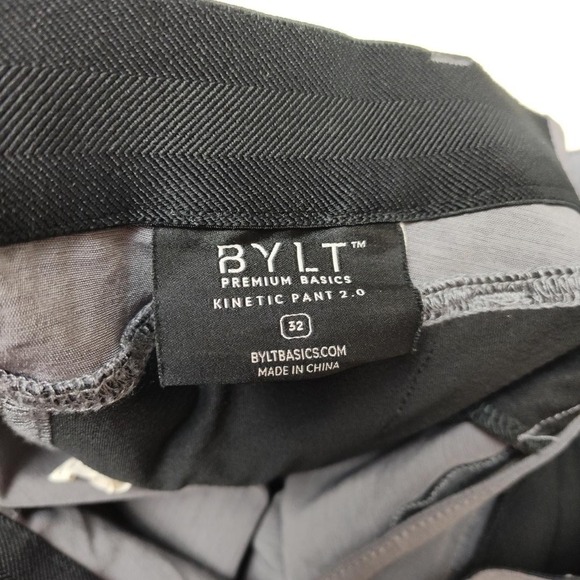 BYLT Kinetic Pant 2.0 Pants Mens 32x30 Gray Stretch Zip Pocket Chino Casual Tech - Picture 7 of 13